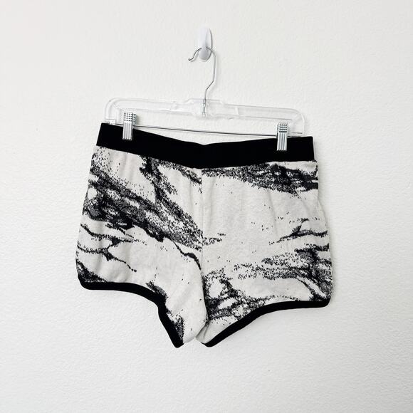 [Twenty Montreal] Black White Marble Abstract Print Knit Shorts Size Small S - Picture 2 of 11